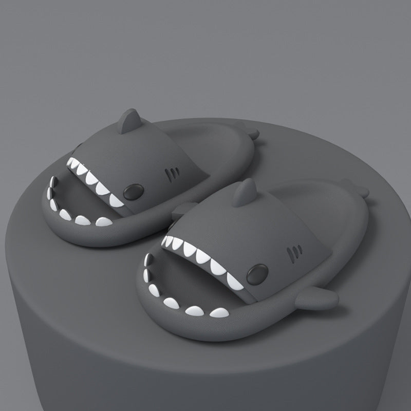 Cartoon Shark Slippers Funny Cutes Soft Slipper Indoor Outdoor  Shoes For Women Men Couples