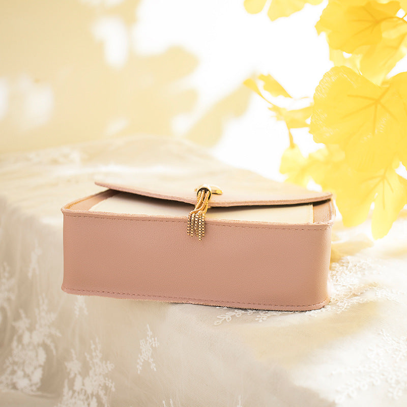 Small Messenger Bag New Sweet And Cute Cat Tassel Decoration Chain One Shoulder Small Square Bag Casual Messenger Bag