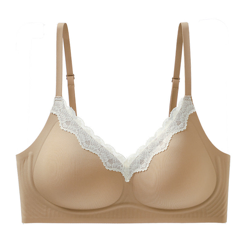 V-neck Lace Seamless Comfortable Bra