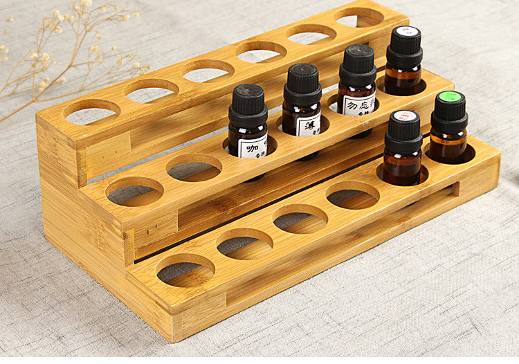 Essential Oil Bottle Display Rack Multi-grid Ladder Classification Storage Box