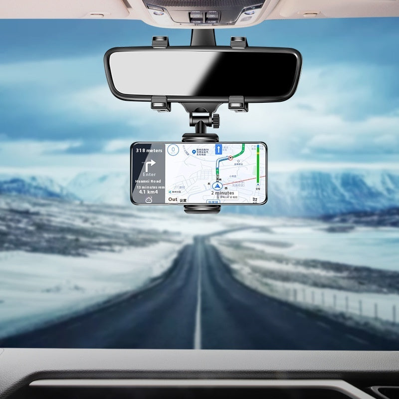 Rearview Mirror Clip-on Car Mobile Phone Special Navigation Bracket