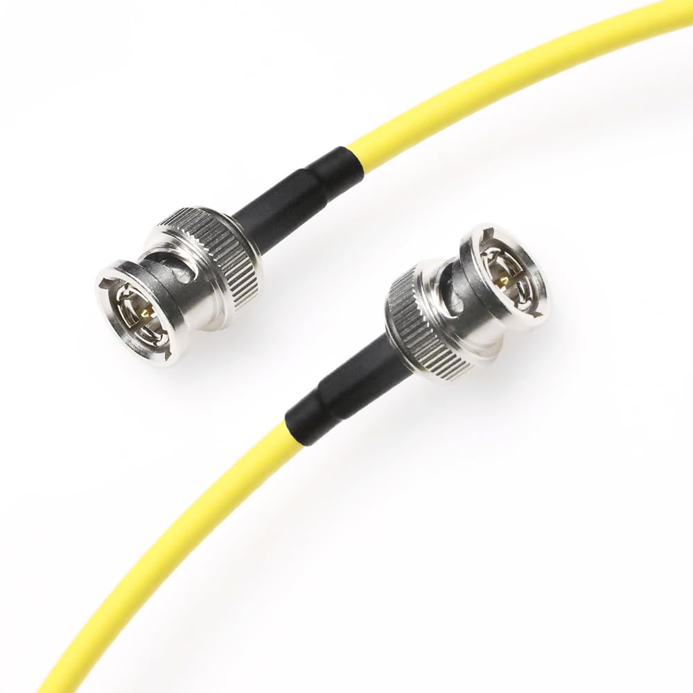 Alvin's Cables 12G SDI Cable Flexible, BNC Male to Male Right Angle for RED Komodo| Atomos Monitor 75 Ohm Shielded Cable for 4K Video Camera 50cm|19in