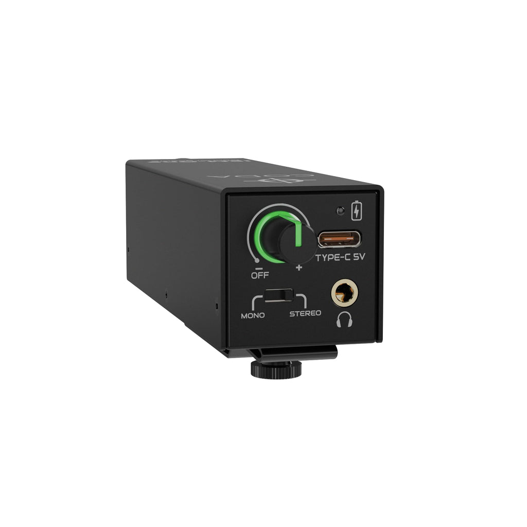 Coda Ultra-Compact Personal in Ear Monitor Amplifier - Double Channel Headphone Amplifier System with XLR & TRS Input - Portable IEM Amp with Mono & Stereo Mix Panning - Sturdy Housing with Belt Clip