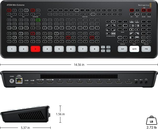 Blackmagic Design ATEM Mini Extreme HDMI Live Stream Switcher (SWATEMMINICEXT)