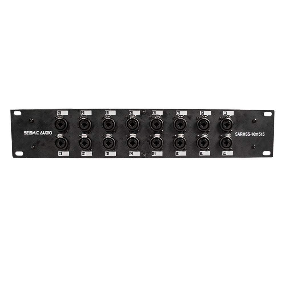 Seismic Audio SARMSS-16x515 Rack Mount 16 Channel XLR TRS Combo Splitter Snake Cable - 5' & 15' XLR trunks