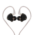 Linsoul KZ ZS10 Pro, 4BA+1DD 5 Driver in Ear Monitor, HiFi Wired Earbuds, Gaming Earbuds, Hybrid IEM Earphones with Stainless Steel Faceplate, Detachable Cable for Musician(Without Mic, Dark Black)