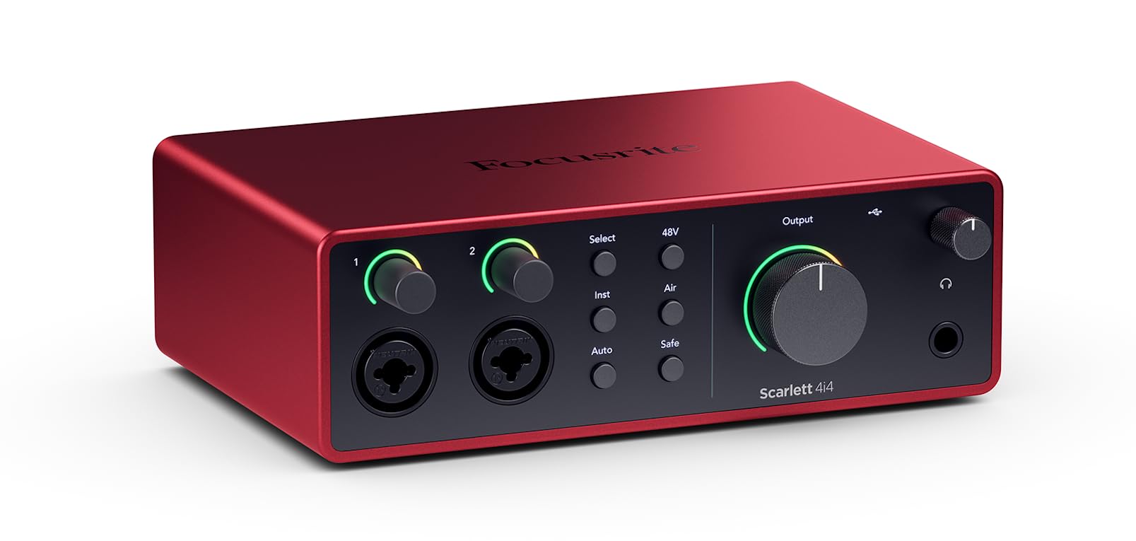 Focusrite Scarlett 2i2 4th Gen USB Audio Interface for Recording, Songwriting, Streaming and Podcasting — High-Fidelity, Studio Quality Recording, and All the Software You Need to Record