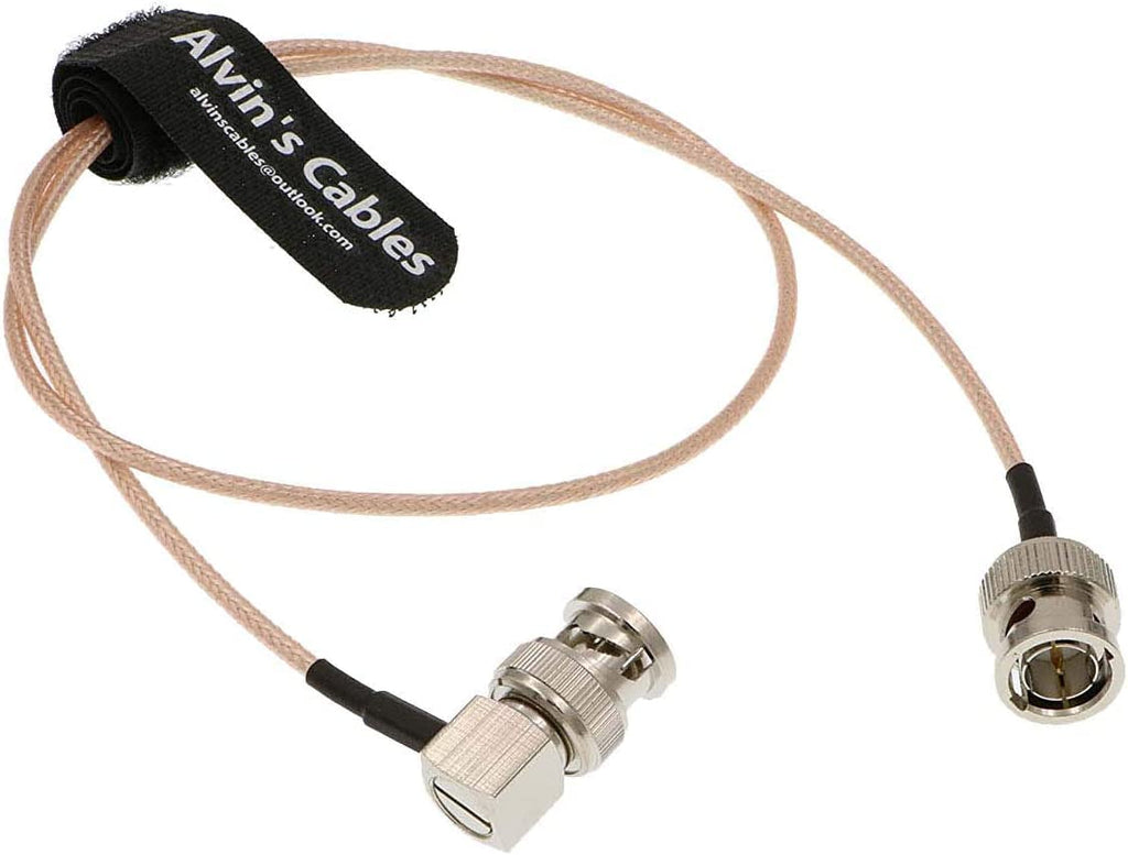 Alvin's Cables 3G SDI Cable BNC to BNC Cable Thin Flexible for Sony FS5| FS7| FX6, for Canon C300, Blackmagic URSA Camera, Atomos Ninja| Shogun Monitor, Right Angle 60CM| 2ft
