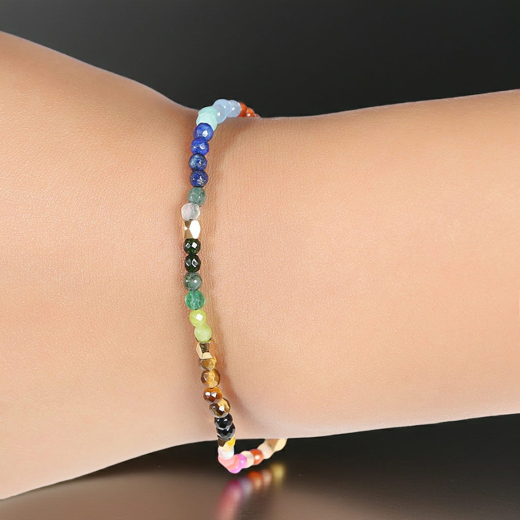 12 Constellations Seven Chakras Colored Stones Bracelet