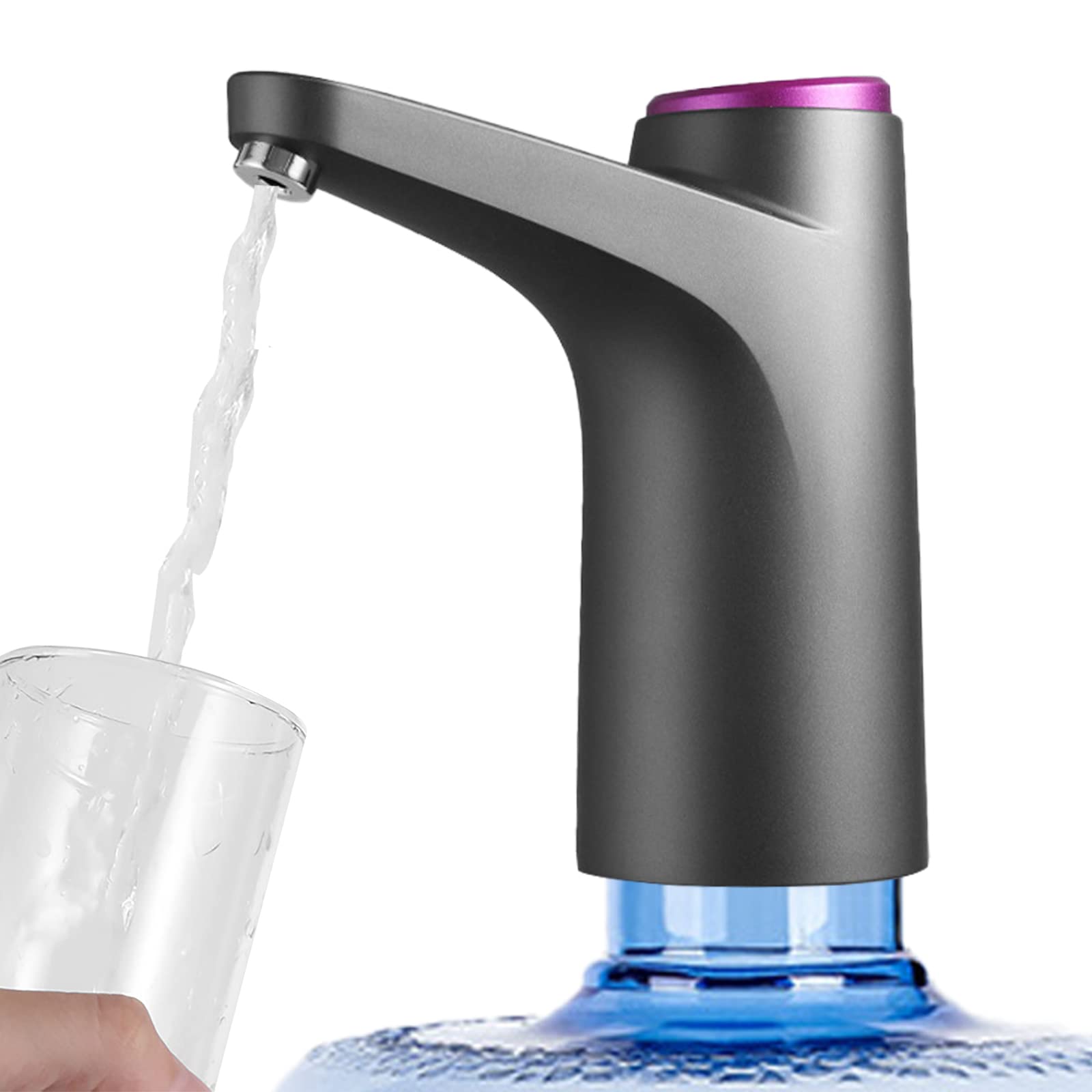 5 Gallon Water Bottle Dispenser Pump System USB Charging Automatic Drinking Water Pump Portable Electric Water Dispenser (Green)