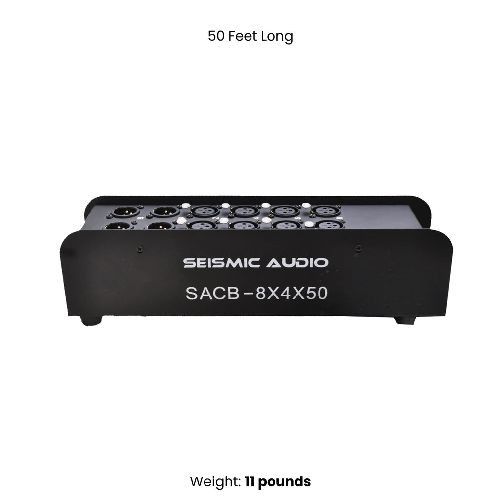 Seismic Audio Speakers 12 Channel Low Profile XLR Send Circuit Board Snake Cable, XLR Splitter Cable, 100 Feet