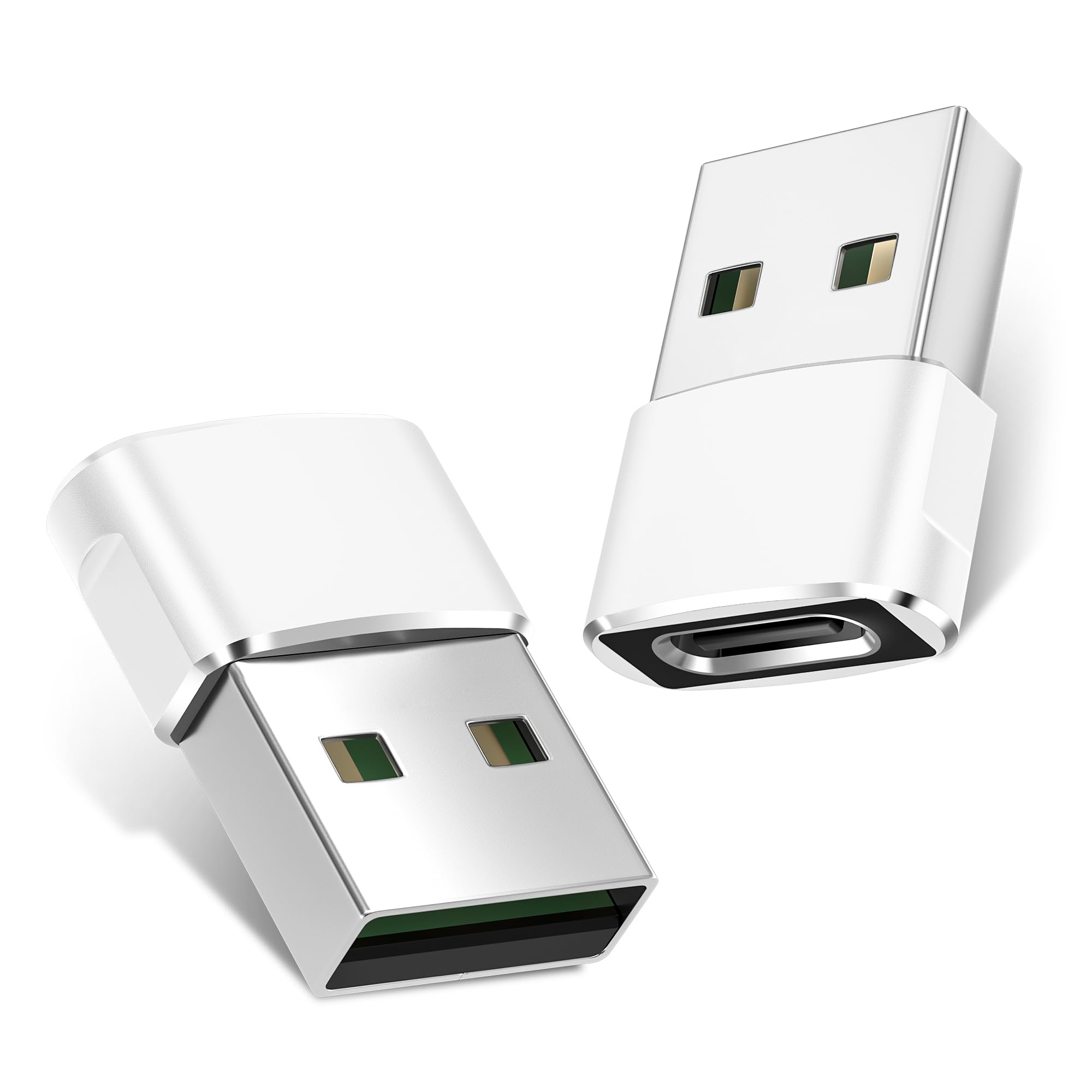 Basesailor USB to USB C Adapter for iPhone 17 Pro Max,17e 16 15 Charger Adapter 2Pack,Type C Female to USBA Male Converter for Apple Watch iWatch S11/10,AirPods Pro 3 4,iPad mini 7 Air,Samsung S26 S25
