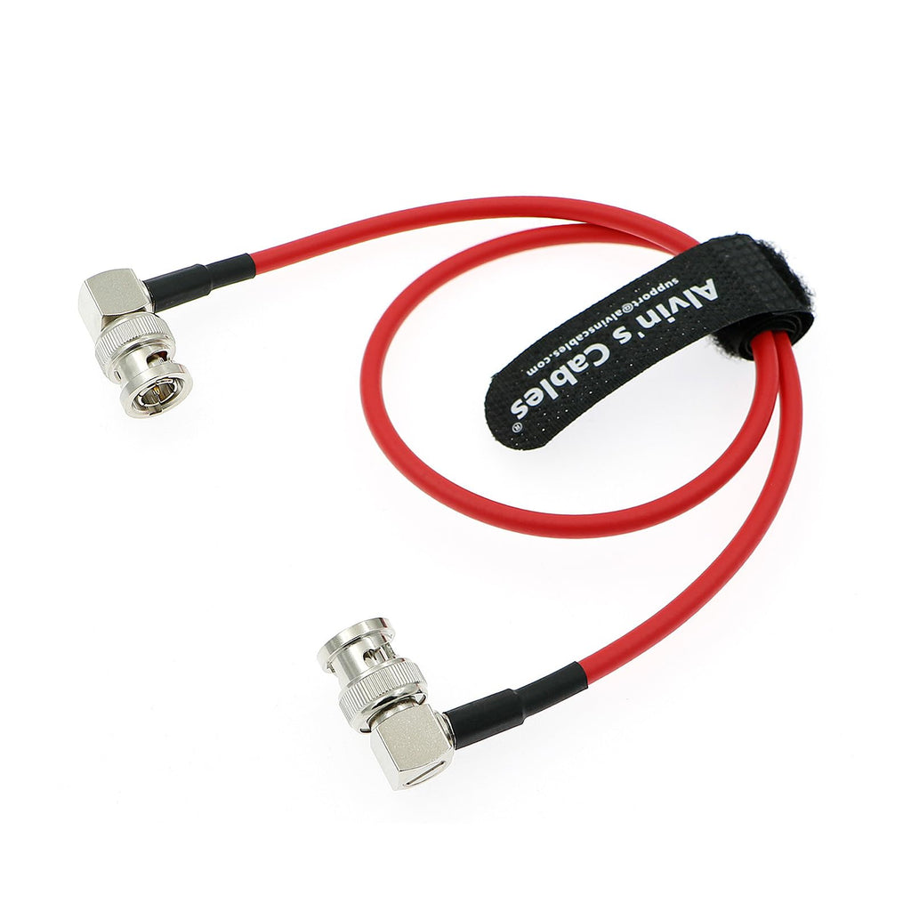 Alvin's Cables 12G SDI Cable Flexible, BNC Male to Male Right Angle for RED Komodo| Atomos Monitor 75 Ohm Shielded Cable for 4K Video Camera 50cm|19in