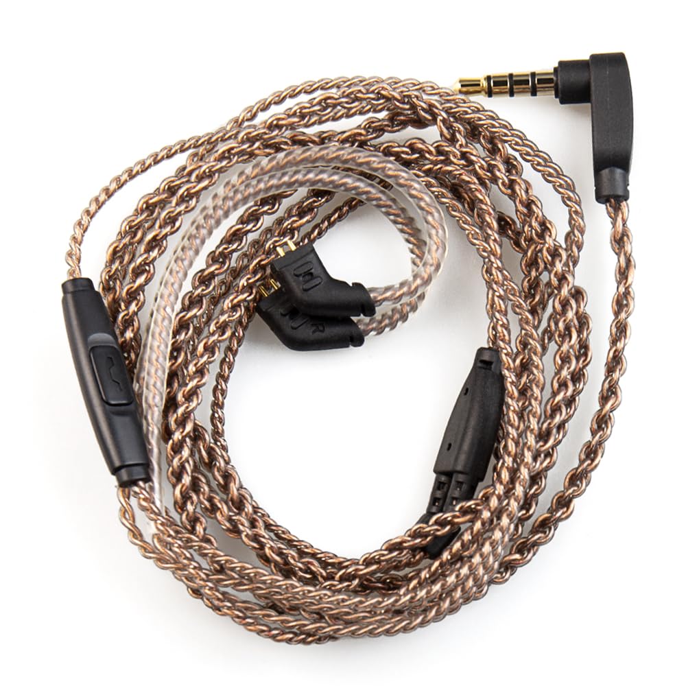 KZ CCA 2PIN IEM Earphone Cable, 4 Core High-Purity Copper Twisted IEMs Replacement Cable, Earbud Headphone Replacement Copper Extension Cable for KZ ZST ZSTX EDX ES4 AS10 CCA C10 C16 TRN V80 V90