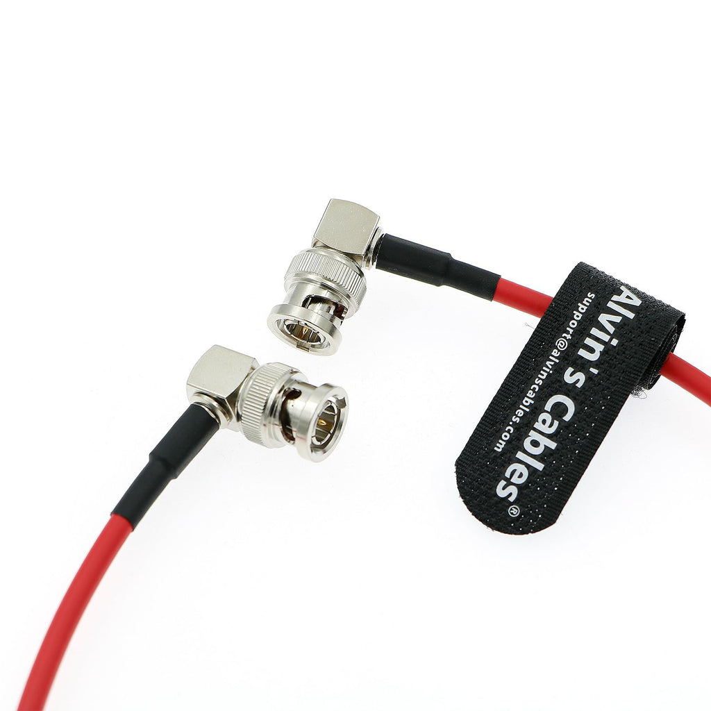 Alvin's Cables 12G SDI Cable Flexible, BNC Male to Male Right Angle for RED Komodo| Atomos Monitor 75 Ohm Shielded Cable for 4K Video Camera 50cm|19in