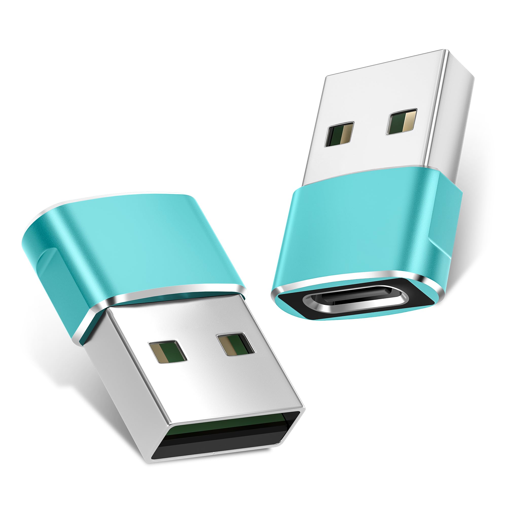 Basesailor USB to USB C Adapter for iPhone 17 Pro Max,17e 16 15 Charger Adapter 2Pack,Type C Female to USBA Male Converter for Apple Watch iWatch S11/10,AirPods Pro 3 4,iPad mini 7 Air,Samsung S26 S25