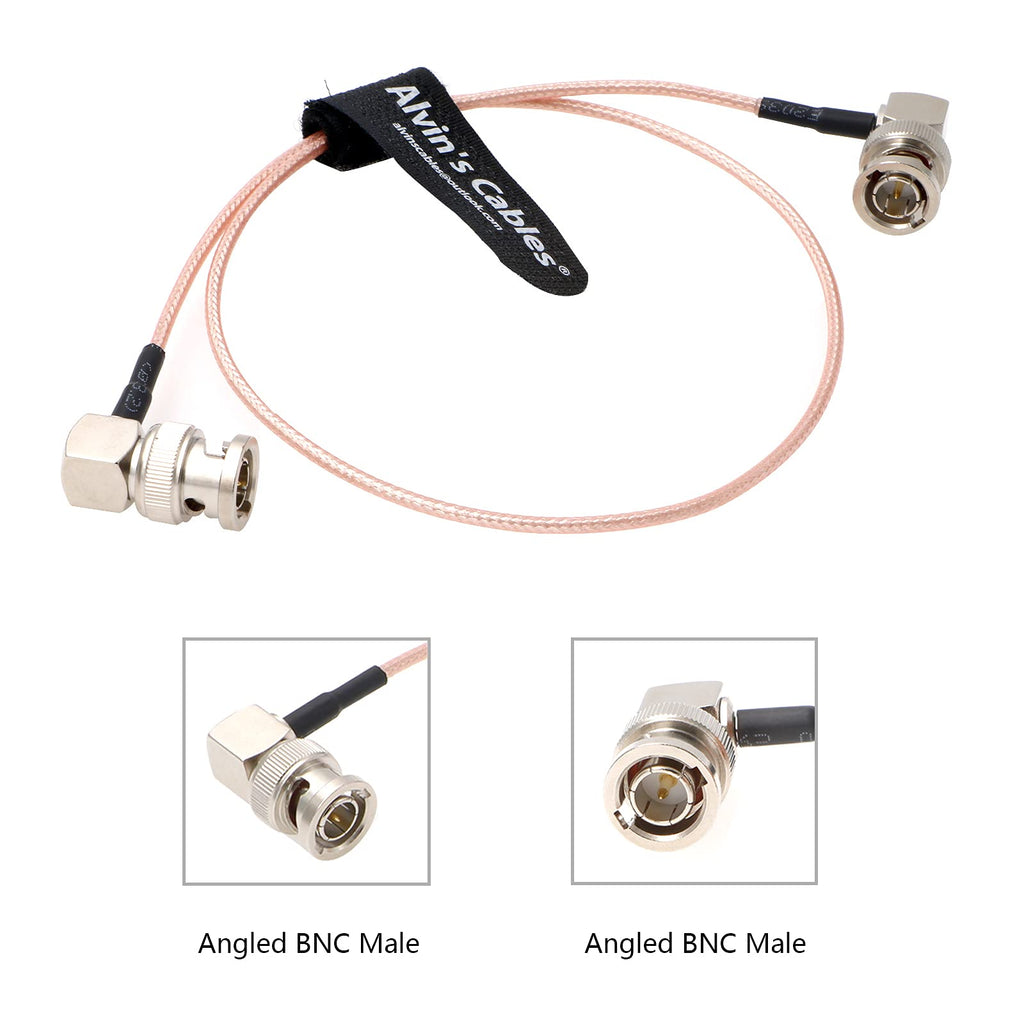 Alvin's Cables 3G SDI Cable BNC to BNC Cable Thin Flexible for Sony FS5| FS7| FX6, for Canon C300, Blackmagic URSA Camera, Atomos Ninja| Shogun Monitor, Right Angle 60CM| 2ft