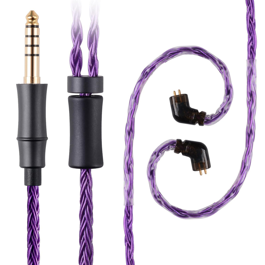 IEM Upgrade Cable, 16 Core Silver Plated Earphone Upgraded Cords, QDC-C Pin 1.5m in Ear Monitor Cable for KZ ZS10 ZSN PRO AS16 CCA CRA C12(Recessed 2pin 3.5mm 4.9ft) Black