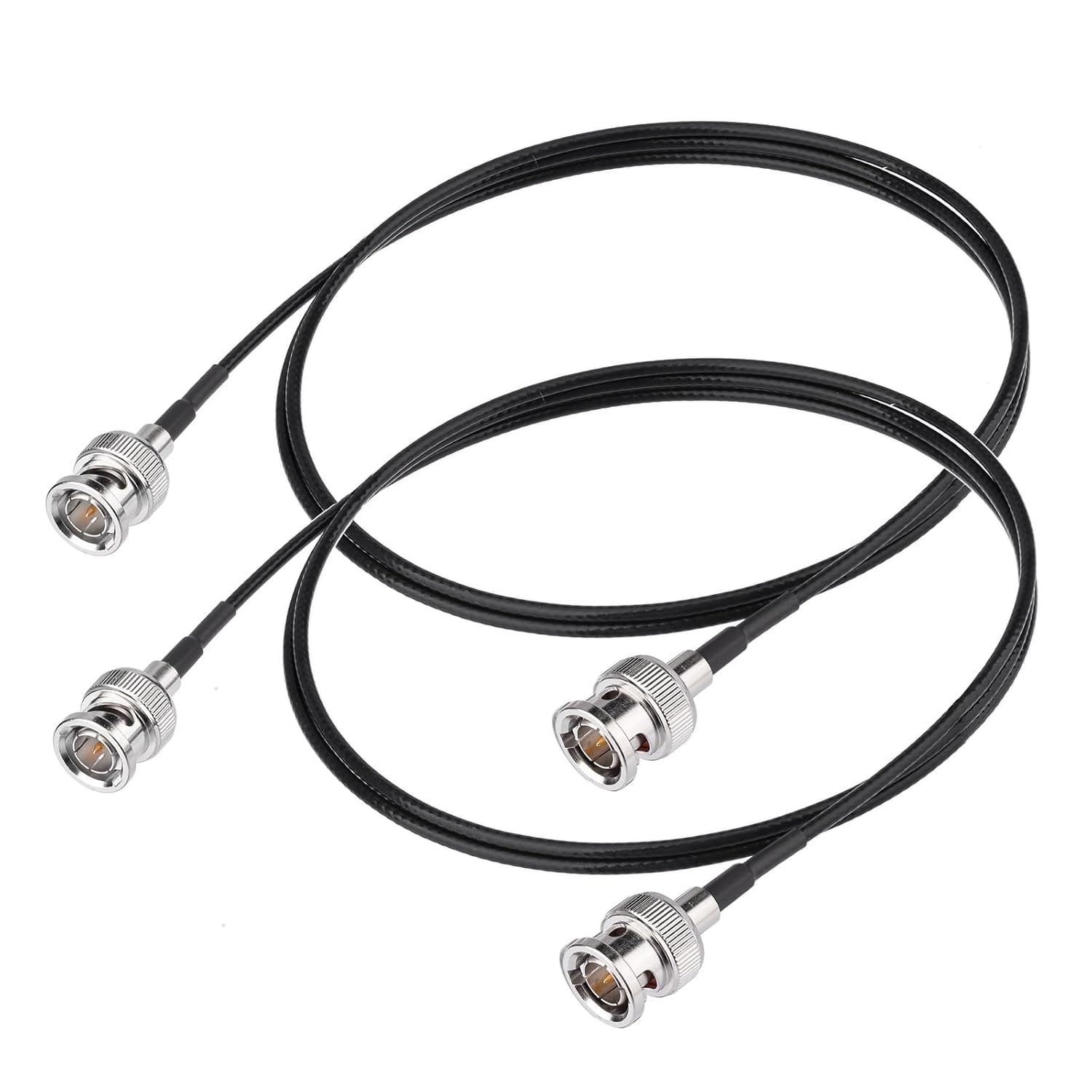 Superbat 2ft BNC Male to Male HD HDSDI 3G 4K 6K Video Cable for Splitter Converter Monitor Switcher, Supports HD-SDI/3G-SDI Video (2-Pack)