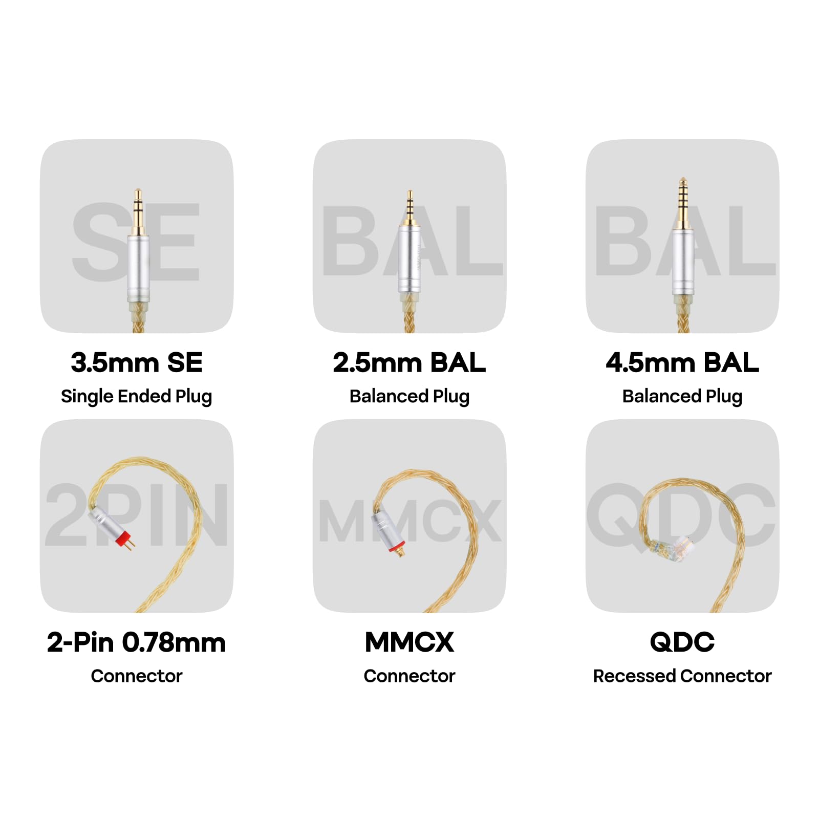 Linsoul Tripowin Zonie IEM Cable, 16 Core Silver Plated Earphone Upgraded Cords, 1.25m SPC in Ear Monitor Cable for 7hz Zero:2 Orchestra Lite Cadenza Hype4 Supermix4(2pin 0.78mm, 3.5mm)(Violet)