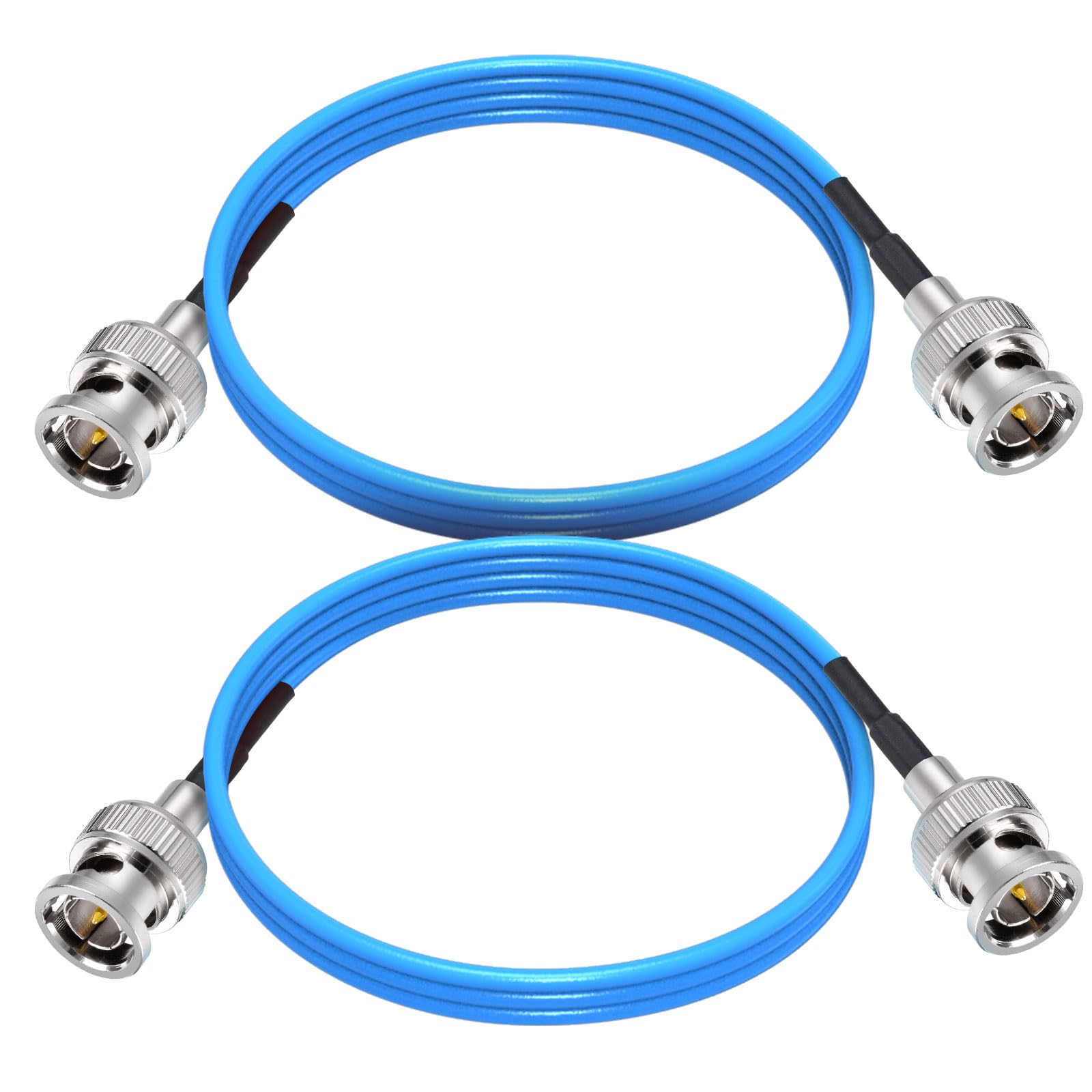 Superbat 2ft BNC Male to Male HD HDSDI 3G 4K 6K Video Cable for Splitter Converter Monitor Switcher, Supports HD-SDI/3G-SDI Video (2-Pack)