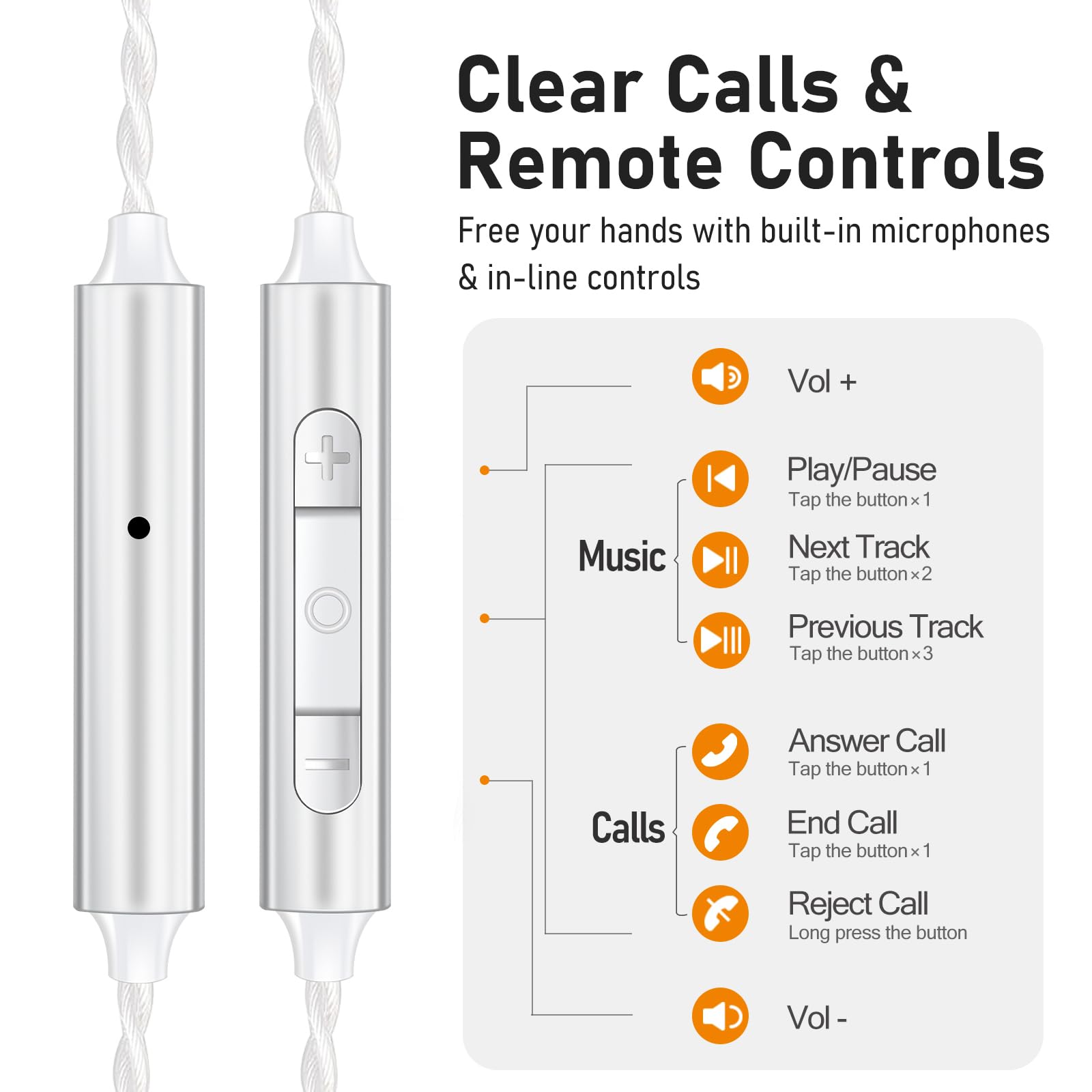 Vibes 202MC USB-C Wired Earbuds - USBC HiFi in Ear Headphones for iPhone 17/16/15 - Noise Isolating Ear Buds w/ Mic - Clear Sound, Deep Bass & Comfort-Fit Earphones - Silver Plated Cord, Carrying Case