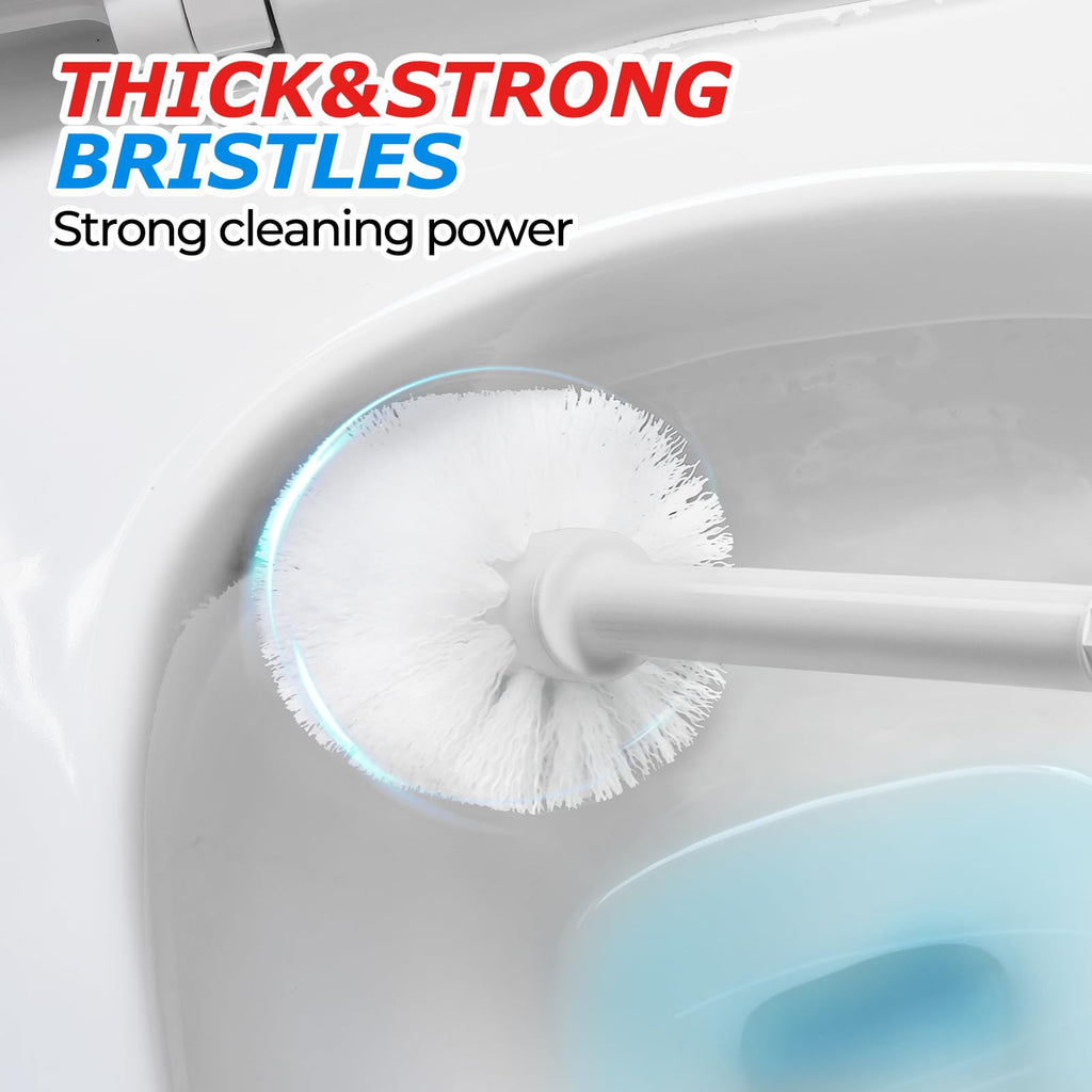 FORASTO 2 in 1 Toilet Plunger and Brush Set，Extended Handle Plunger，Toilet Bowl Brush Plunger Set, Bathroom Cleaning Tools ，Toilet Brush Plunger Combo，Cleaning Brush，Bathroom Cleaning Supplies