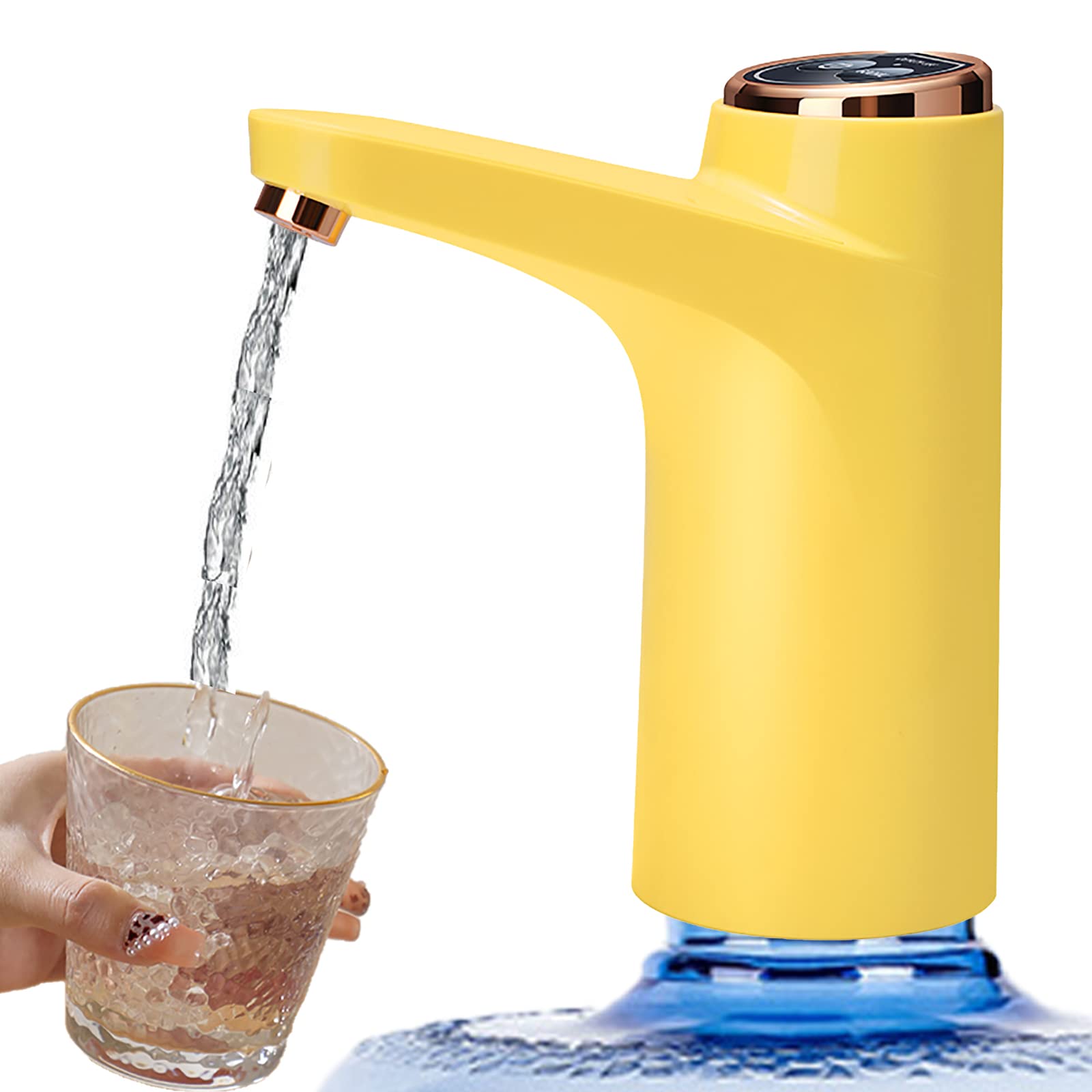 5 Gallon Water Bottle Dispenser Pump System USB Charging Automatic Drinking Water Pump Portable Electric Water Dispenser (Green)
