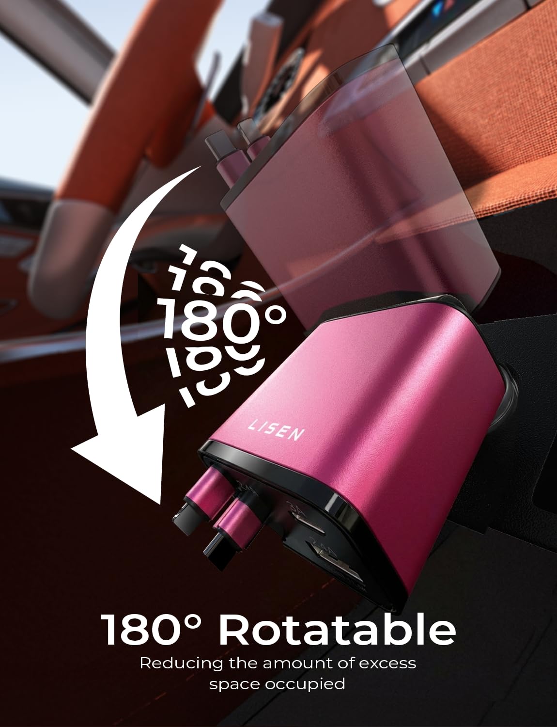 LISEN Retractable Car Charger, Gifts for Mothers Day 2026, 84W Car Charger USB C Fast Charge, Gifts for Mom Dad Him Her, Travel Essentials Car Accessories for Men Women Gifts for iPhone 17 16 15 14 13
