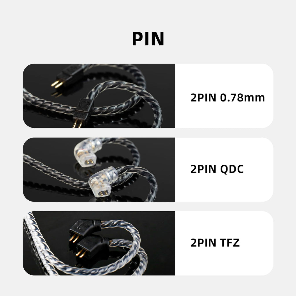 KZ ZS10 PRO Cable 2M IEM Cable in Ear Monitor Cable with 3.5mm Plug for KZ ZS 10 PRO/ZS10 PRO X/EDX PRO/ZAR/Castor/ZSN PRO/ZSN PRO X/ES4/ZSR//ZS10 PRO 2/ZS12 PRO X (3.5mm Without Mic, QDC)