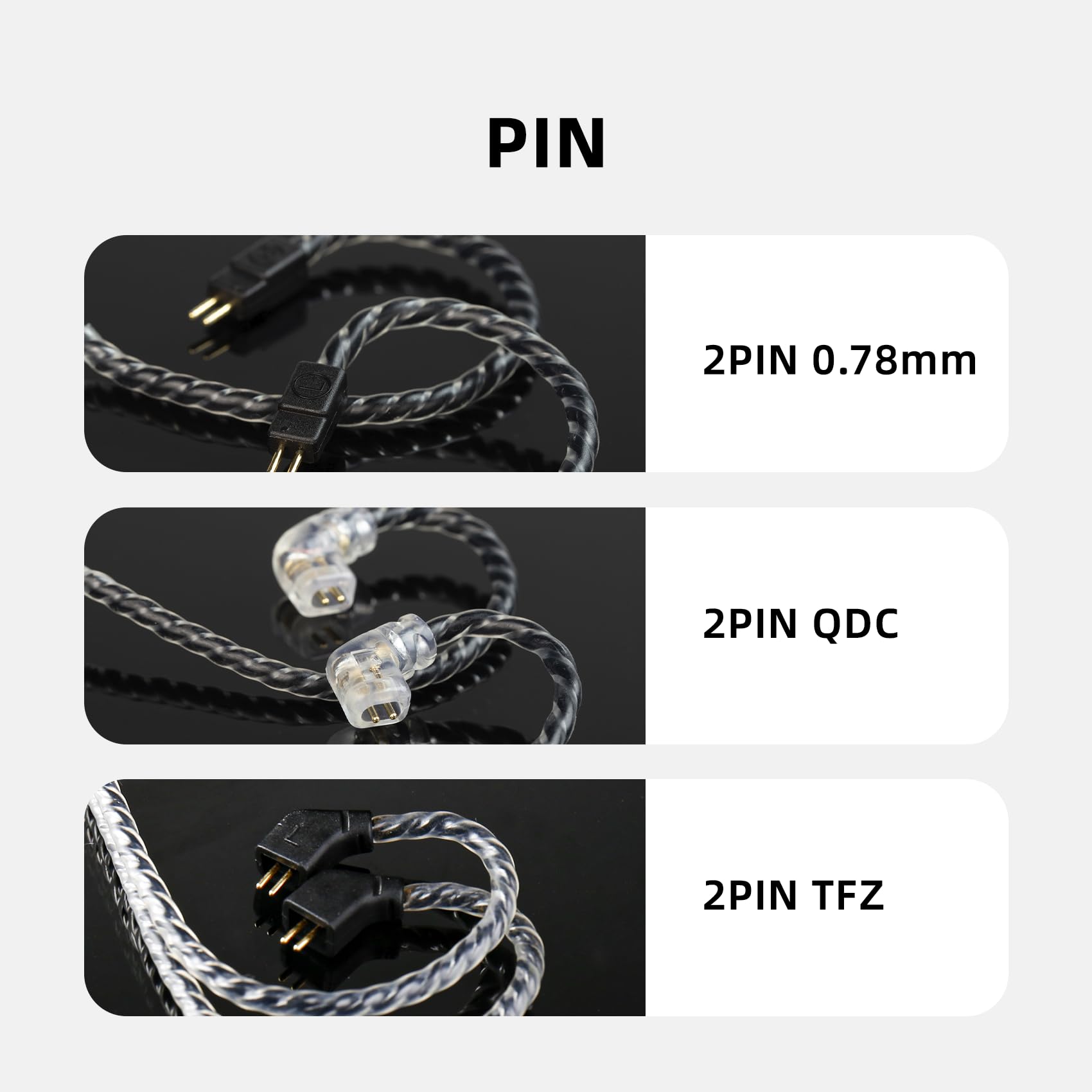KZ ZS10 PRO Cable 2M IEM Cable in Ear Monitor Cable with 3.5mm Plug for KZ ZS 10 PRO/ZS10 PRO X/EDX PRO/ZAR/Castor/ZSN PRO/ZSN PRO X/ES4/ZSR//ZS10 PRO 2/ZS12 PRO X (3.5mm Without Mic, QDC)