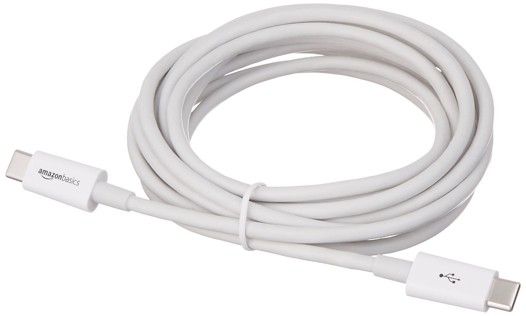 Amazon Basics USB-C to USB-C Fast Charger Cable, 480Mbps Speed, USB-IF Certified, for Fast Charging Apple iPhone 16/15, iPad, MacBook, Samsung Galaxy, Tablets, Laptops, 6 Foot, White