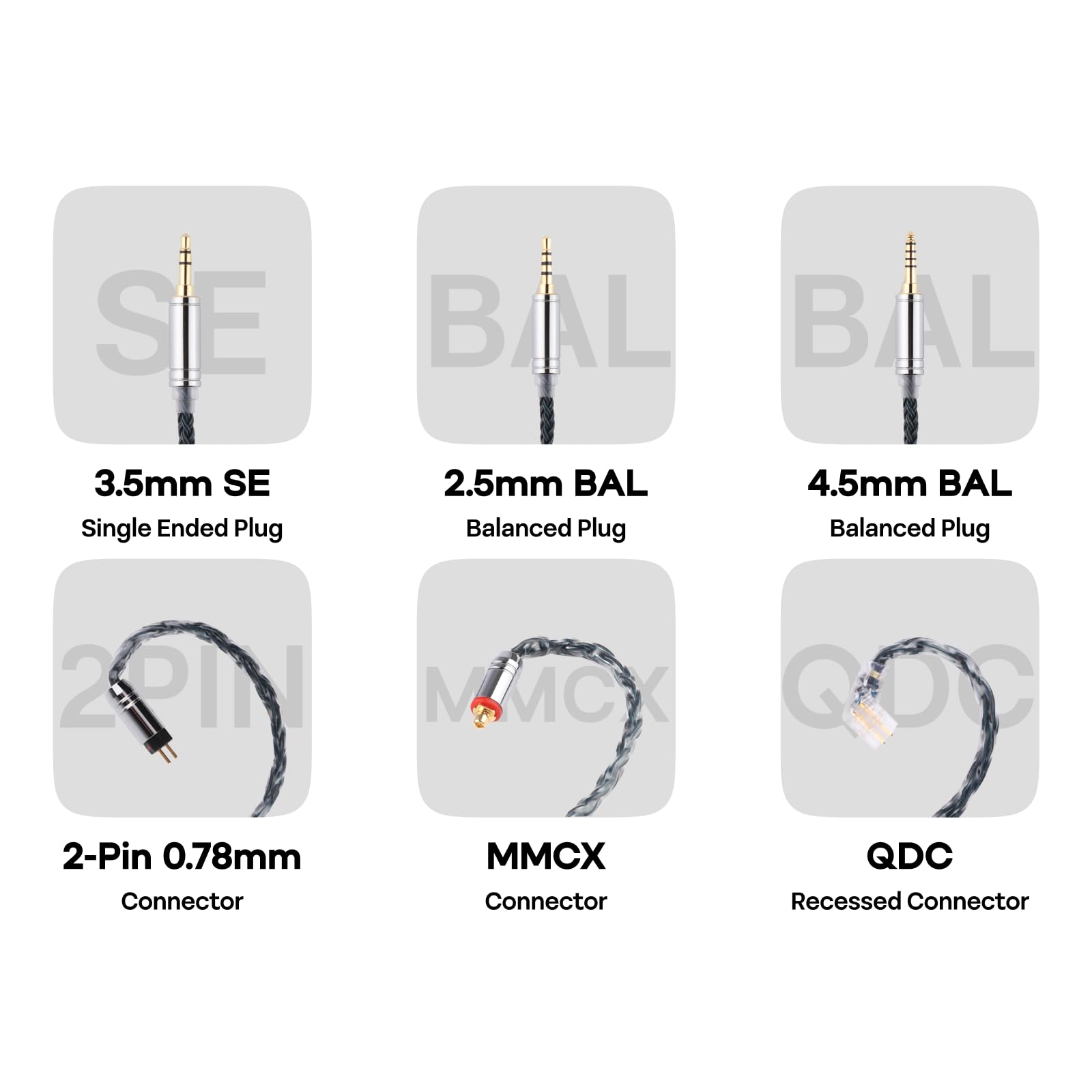 Linsoul Tripowin Zonie IEM Cable, 16 Core Silver Plated Earphone Upgraded Cords, 1.25m SPC in Ear Monitor Cable for 7hz Zero:2 Orchestra Lite Cadenza Hype4 Supermix4(2pin 0.78mm, 3.5mm)(Violet)