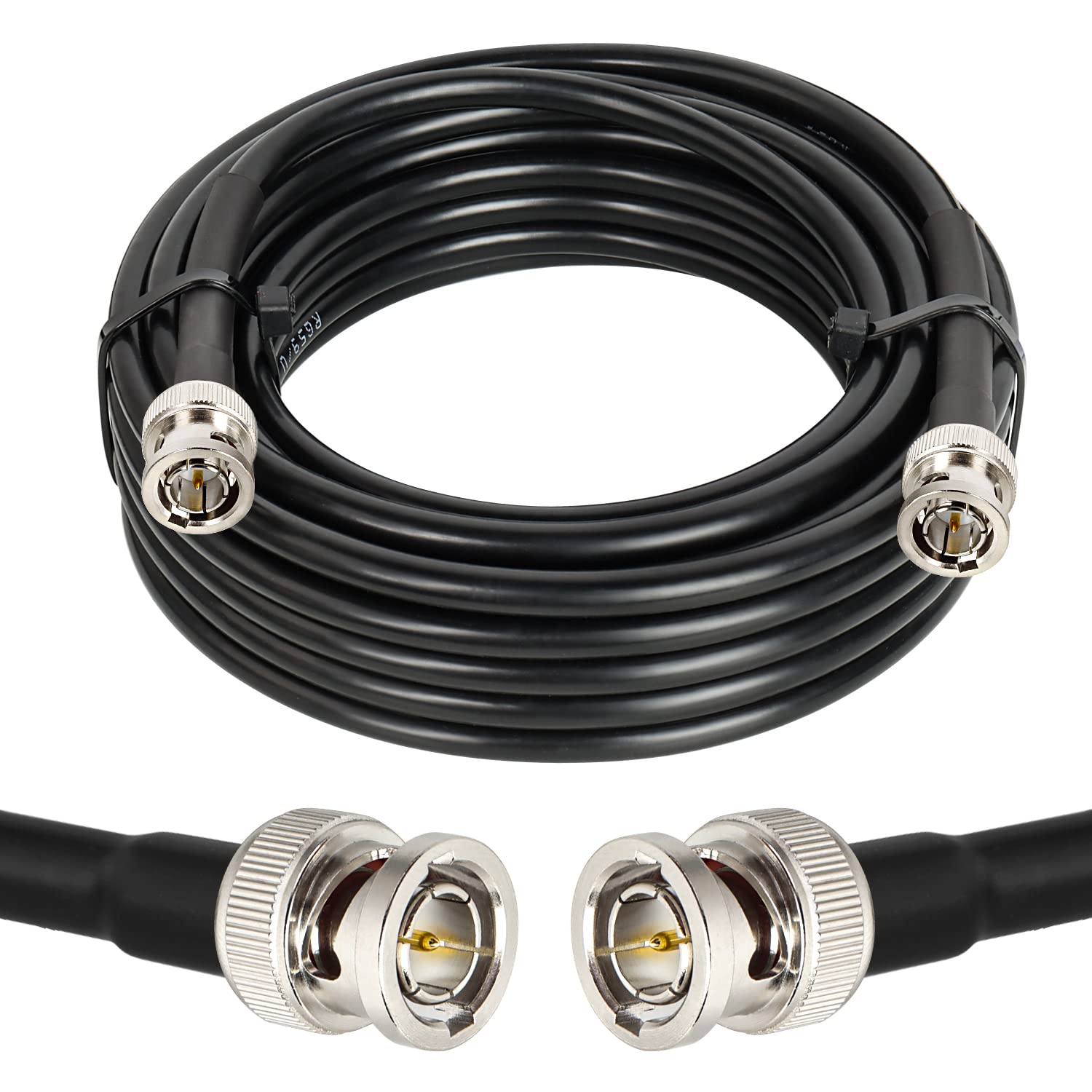 XRDS -RF 75FT SDI Cable, BNC Male Digital Video Cable 75 Ohm RG59 BNC Cables Supports HD-SDI/3G/6G-SDI/4K/8K