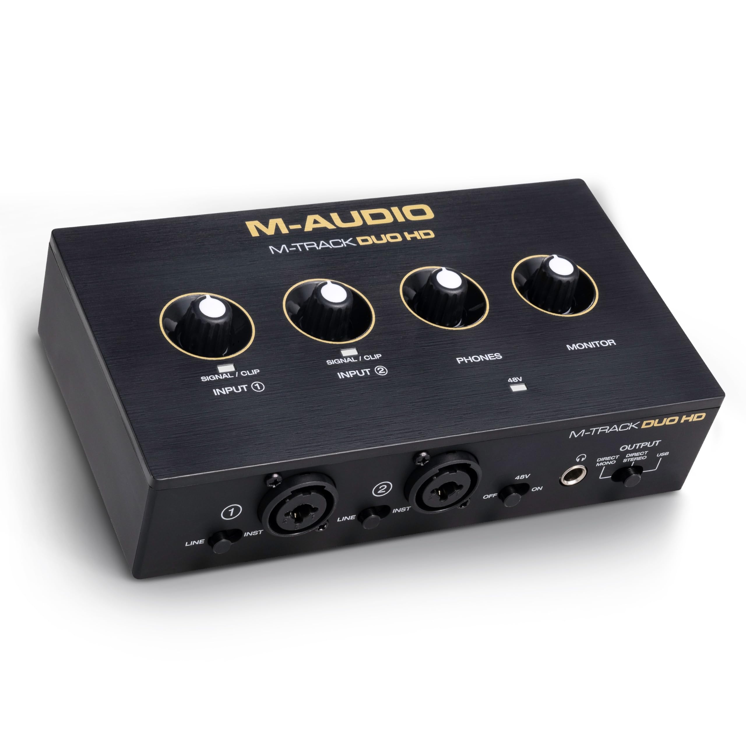 M-AUDIO M-Track Duo USB Audio Interface for Recording, Streaming and Podcasting with Dual XLR, Line and DI Inputs, plus a Software Suite Included