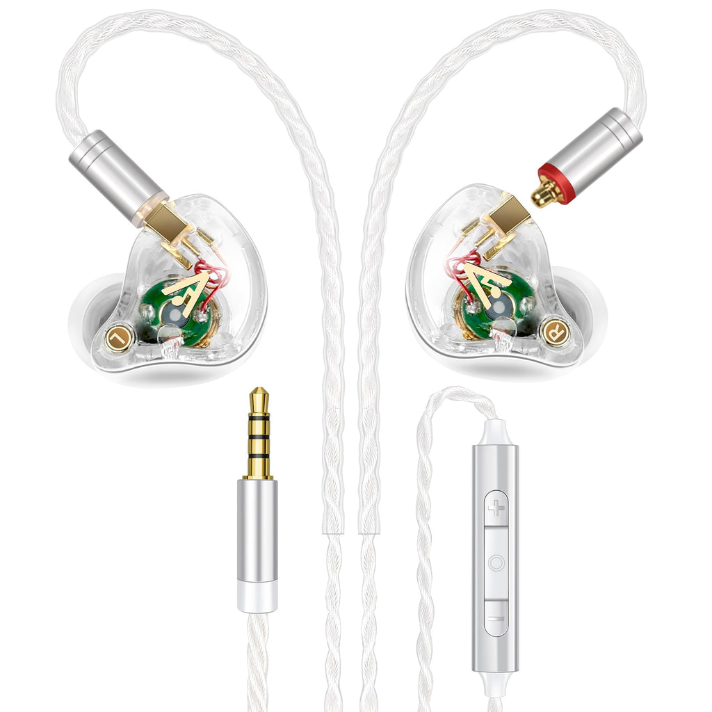 Vibes 202MC USB-C Wired Earbuds - USBC HiFi in Ear Headphones for iPhone 17/16/15 - Noise Isolating Ear Buds w/ Mic - Clear Sound, Deep Bass & Comfort-Fit Earphones - Silver Plated Cord, Carrying Case