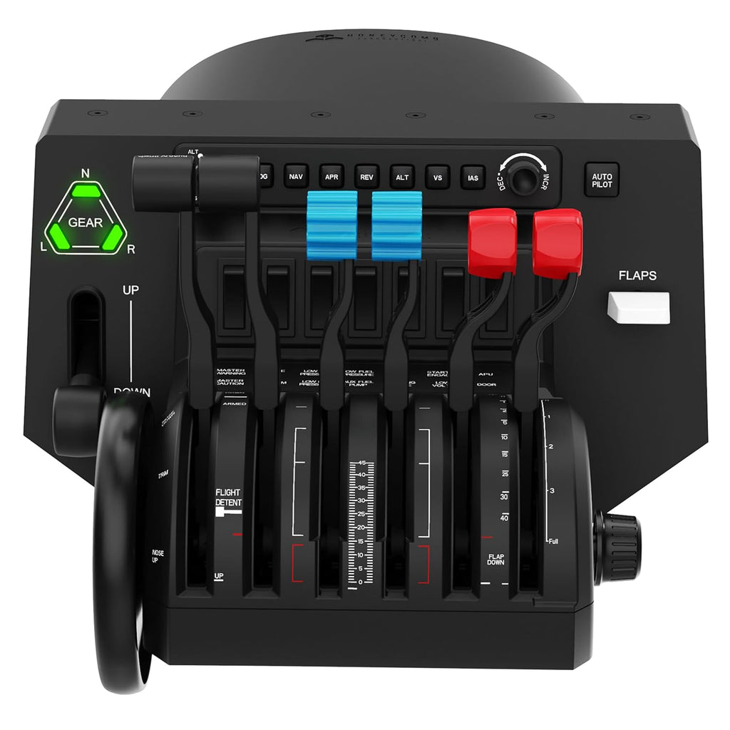 Honeycomb Bravo Throttle Quadrant — Flight Simulator Controls w/Autopilot, Annunciator Panel, Gear, Flaps, Trim Wheel — All-in-One Cockpit System w/Configurable Throttle Setup