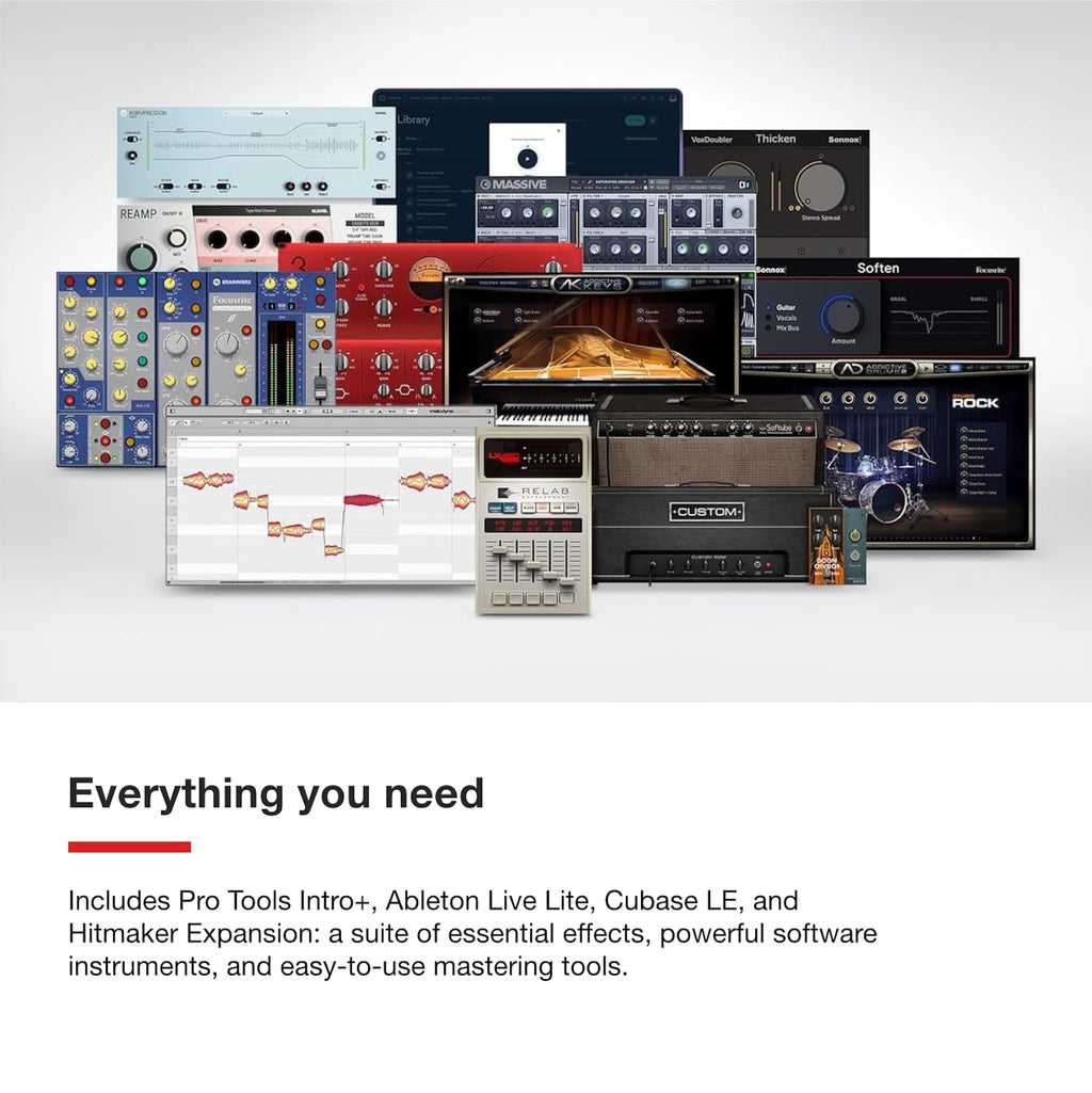 Focusrite Scarlett 2i2 4th Gen USB Audio Interface for Recording, Songwriting, Streaming and Podcasting — High-Fidelity, Studio Quality Recording, and All the Software You Need to Record