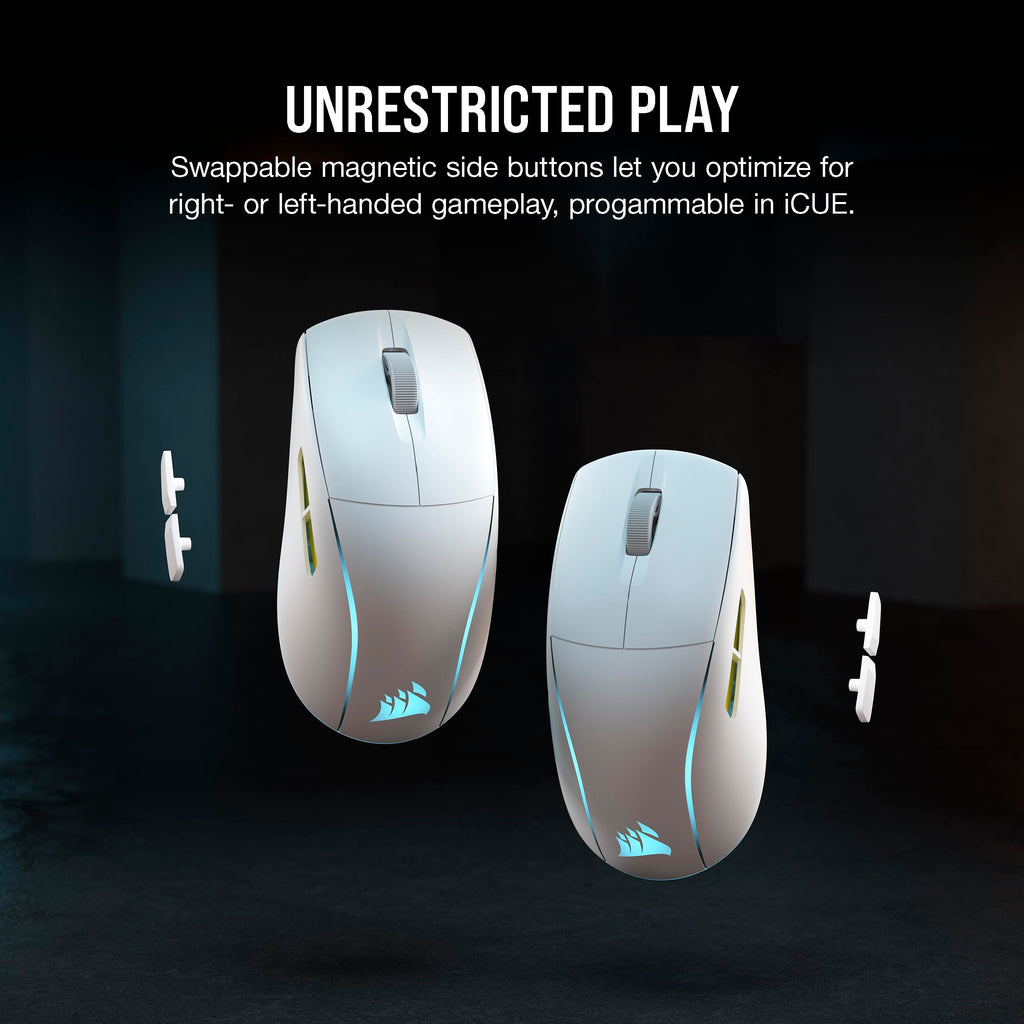Corsair M75 Wireless Gaming Mouse - 26,000 DPI, Lightweight FPS Design, Swappable Side Buttons, iCUE Compatible, Black