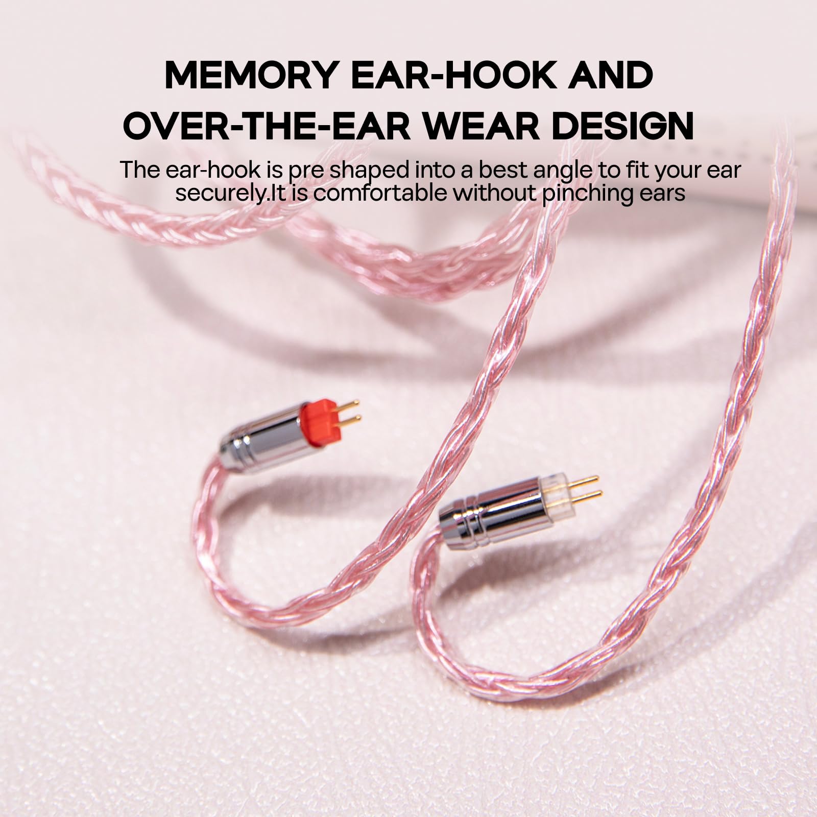 Linsoul Tripowin Zonie IEM Cable, 16 Core Silver Plated Earphone Upgraded Cords, 1.25m SPC in Ear Monitor Cable for 7hz Zero:2 Orchestra Lite Cadenza Hype4 Supermix4(2pin 0.78mm, 3.5mm)(Violet)