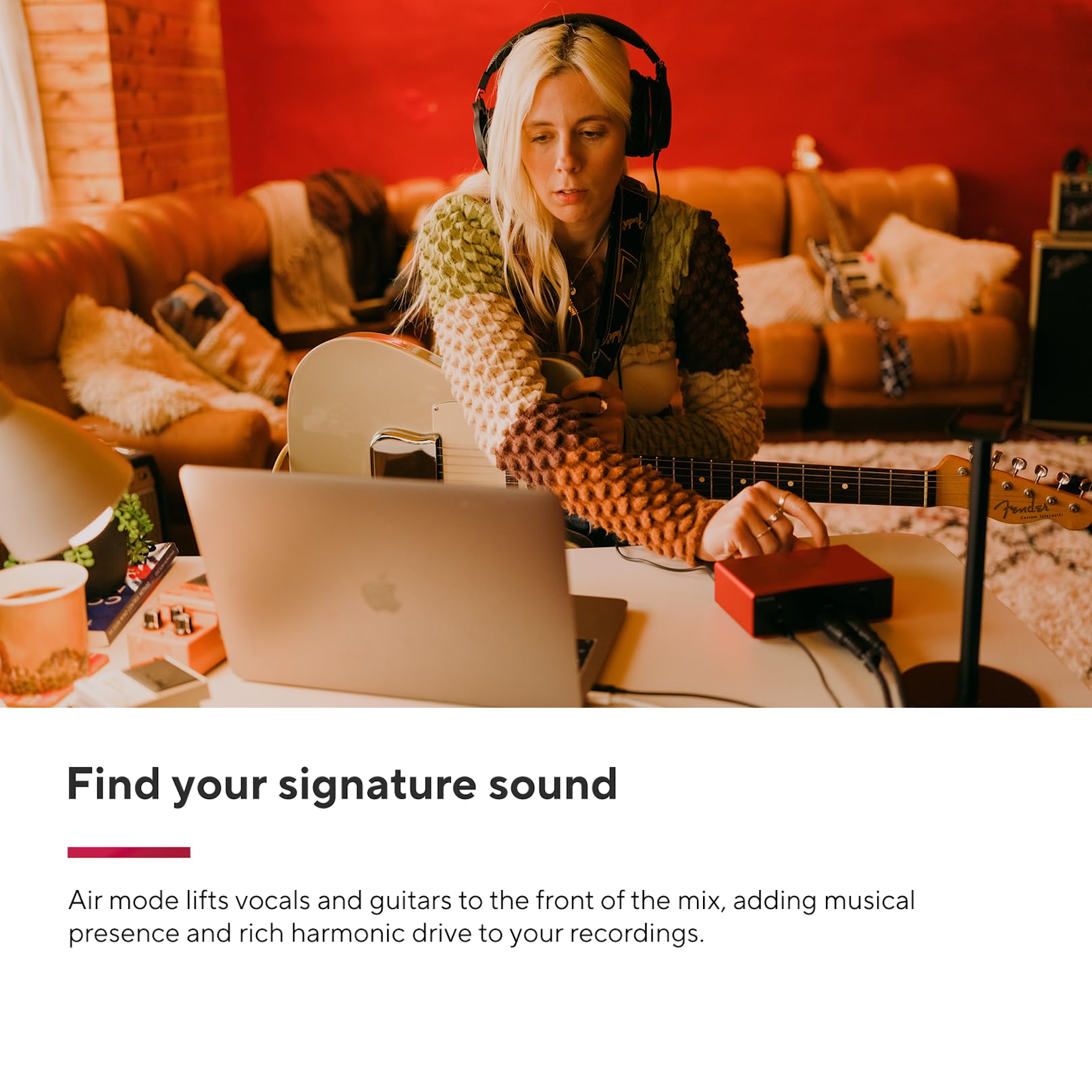 Focusrite Scarlett 2i2 4th Gen USB Audio Interface for Recording, Songwriting, Streaming and Podcasting — High-Fidelity, Studio Quality Recording, and All the Software You Need to Record