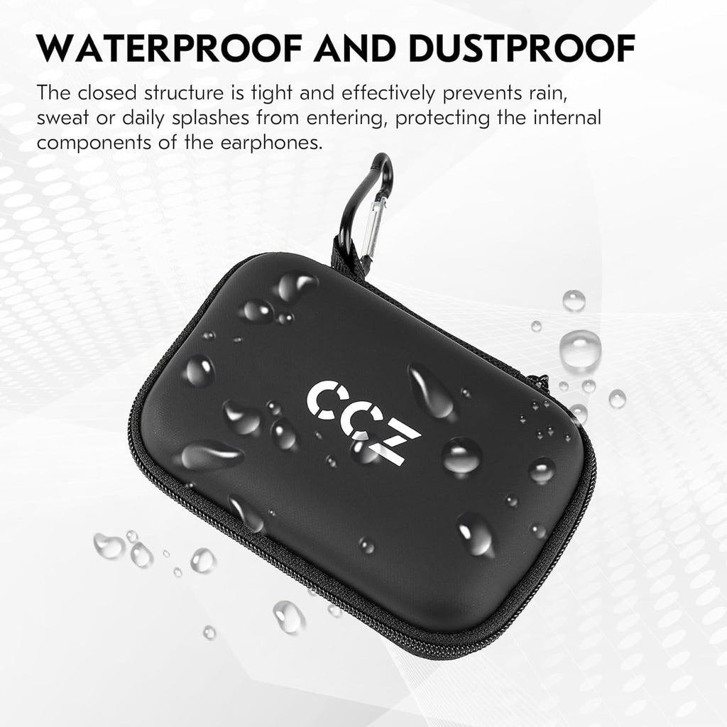 Estuche IEM KZ ZS10 Pro para monitor intrauricular, estuche para auriculares CCZ ZC02 con mosquetón, bolsa de almacenamiento de viaje EVA para CCA CRA, Shure SE215, Moondrop Chu, CCZ Melody, KBEAR KS1