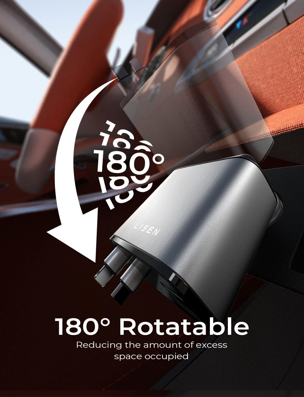LISEN Retractable Car Charger, Gifts for Mothers Day 2026, 84W Car Charger USB C Fast Charge, Gifts for Mom Dad Him Her, Travel Essentials Car Accessories for Men Women Gifts for iPhone 17 16 15 14 13