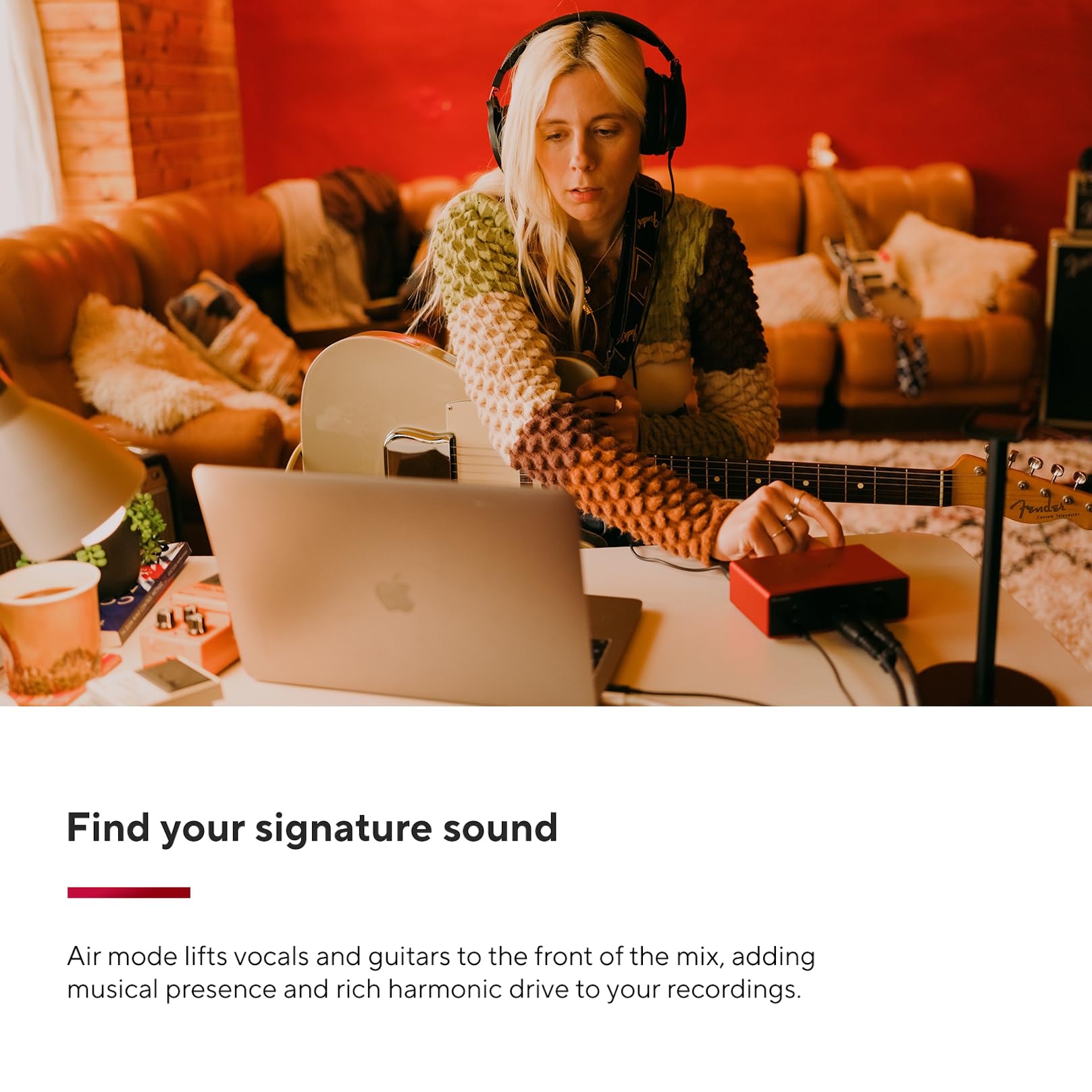 Focusrite Scarlett 2i2 4th Gen USB Audio Interface for Recording, Songwriting, Streaming and Podcasting — High-Fidelity, Studio Quality Recording, and All the Software You Need to Record