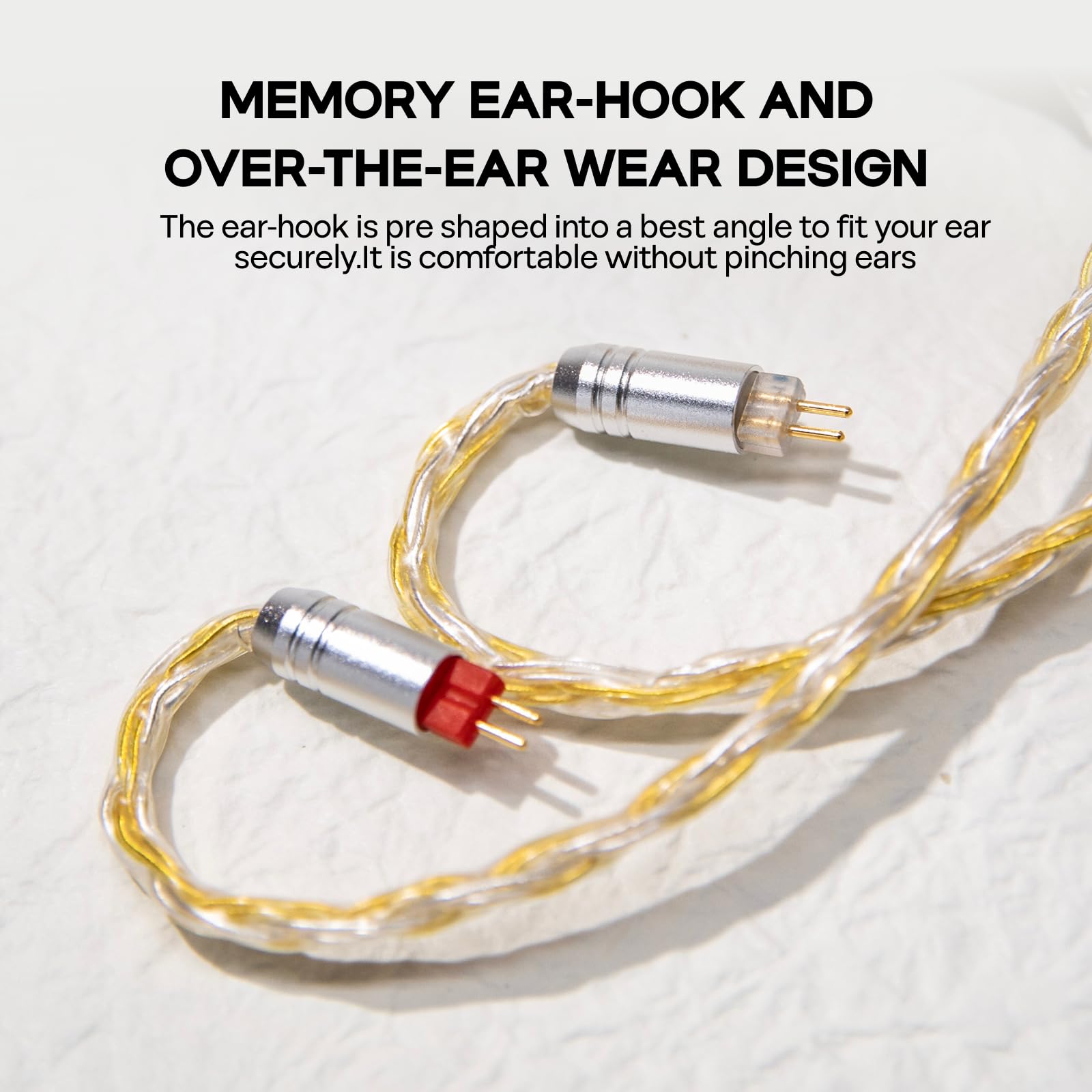 Linsoul Tripowin Zonie IEM Cable, 16 Core Silver Plated Earphone Upgraded Cords, 1.25m SPC in Ear Monitor Cable for 7hz Zero:2 Orchestra Lite Cadenza Hype4 Supermix4(2pin 0.78mm, 3.5mm)(Violet)