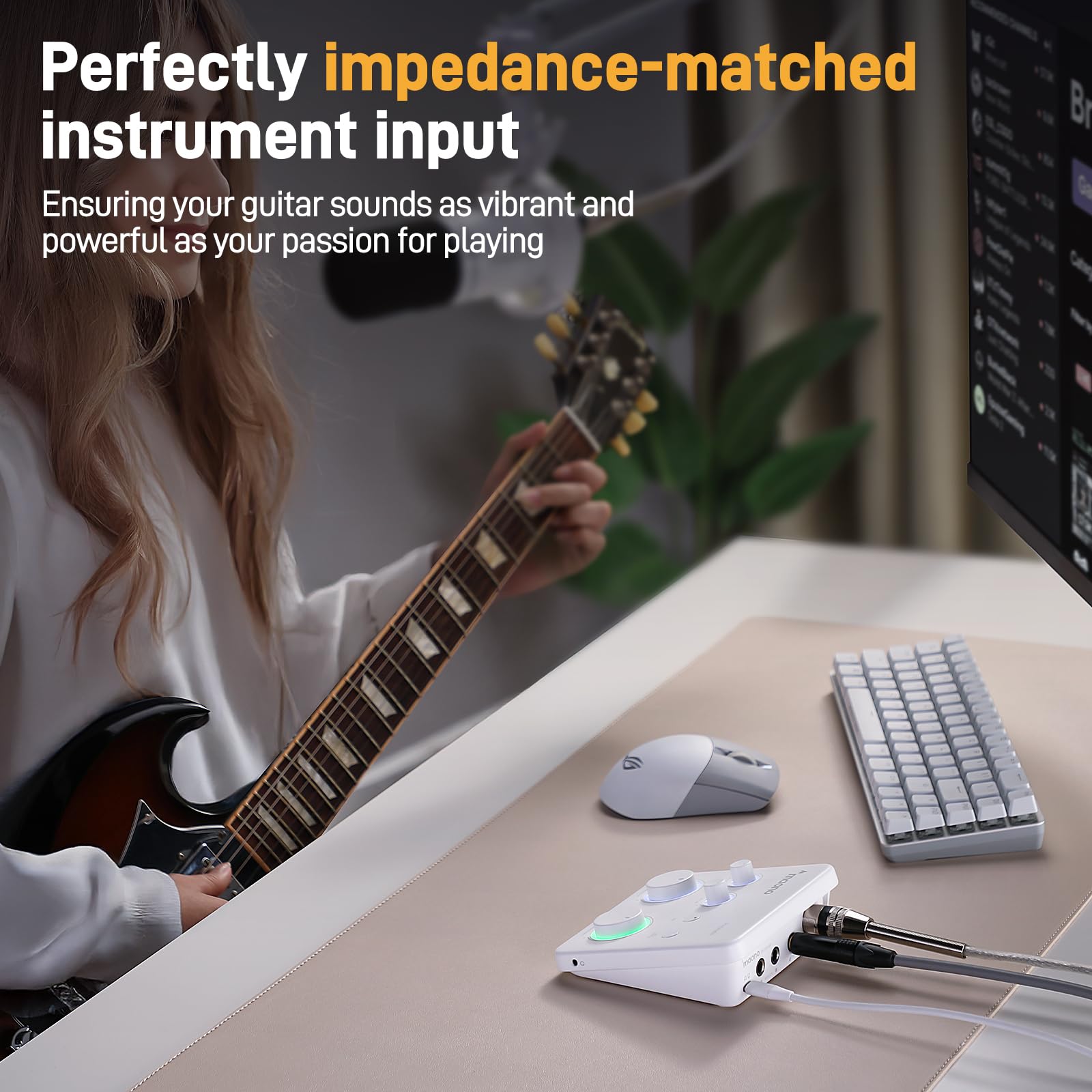 MAONO USB Audio Interface for PC: Interface with XLR Input 24-bit/192kHz Routing Software LOOPBACK ASIO Driver for Recording Music, Home-Studio, Guitar, Podcast, Streaming, DAW(PS22 Lite Black)