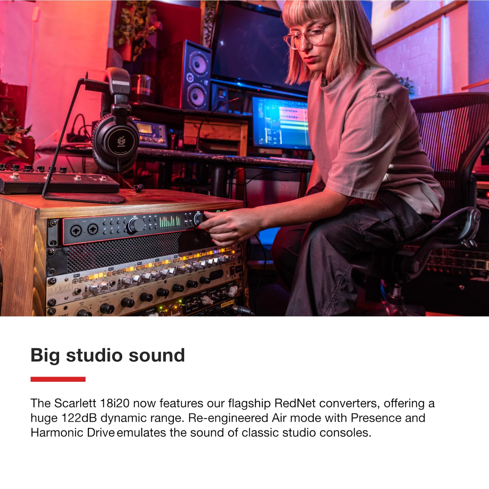 Focusrite Scarlett 18i16 4th Gen USB Audio Interface, for Songwriting, Music Production, Recording, and Podcasting — High-Fidelity, Studio Quality Recording, and All the Software You Need to Record