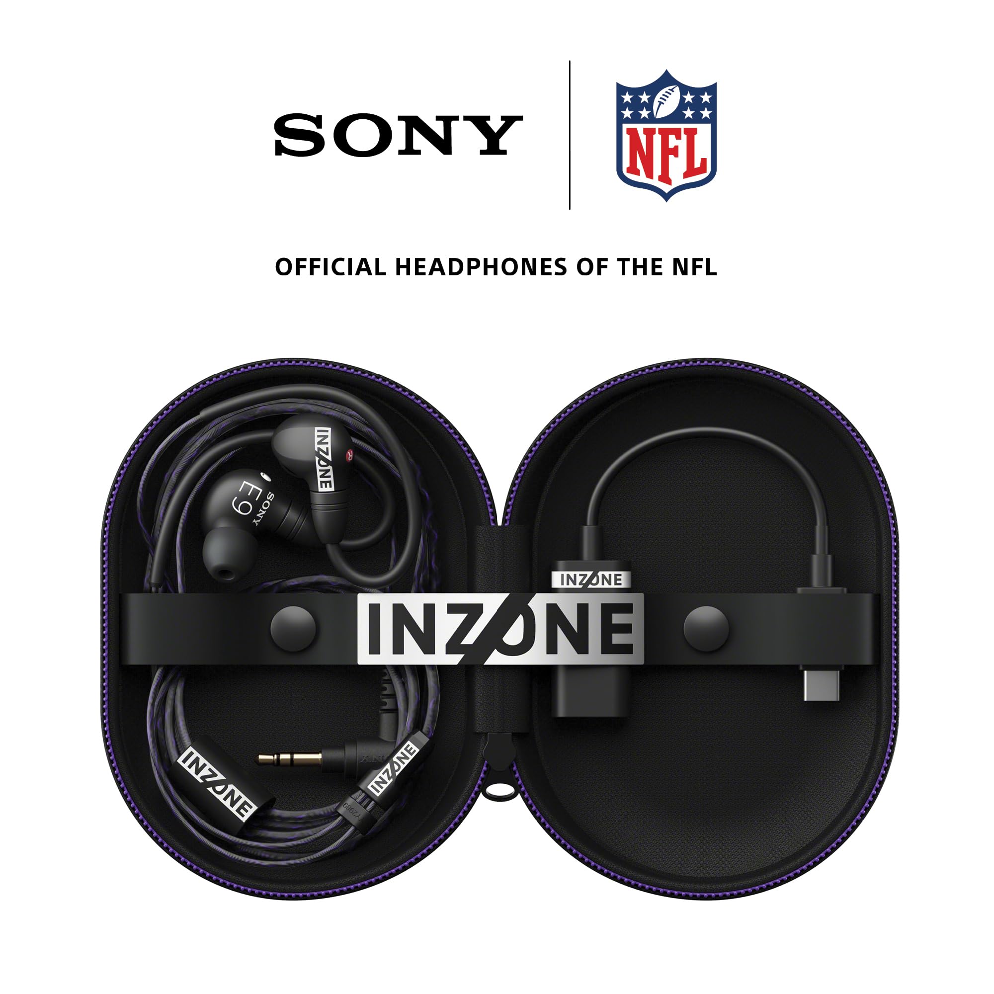 Sony INZONE E9 Wired in-Ear Monitor for Gaming, Tuned for FPS Games, Sound Isolating Earbuds, Comfortable Fit, Low Profile Design, 360 Spatial Sound, Case Included, Developed with Fnatic, Black