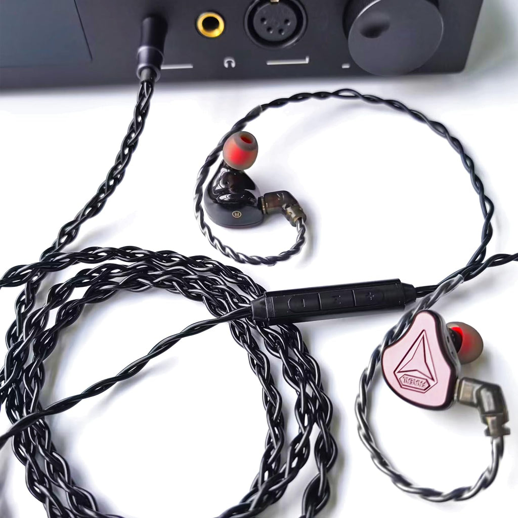 IEM Upgrade Cable, 16 Core Silver Plated Earphone Upgraded Cords, QDC-C Pin 1.5m in Ear Monitor Cable for KZ ZS10 ZSN PRO AS16 CCA CRA C12(Recessed 2pin 3.5mm 4.9ft) Black