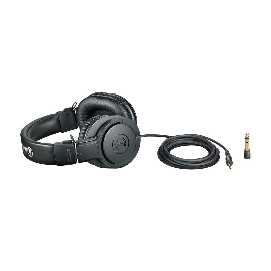 Audio-Technica ATH-M20x Professional Studio Monitor Headphones, Black